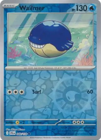 Journey Together Wailmer #40/159 reverse holo